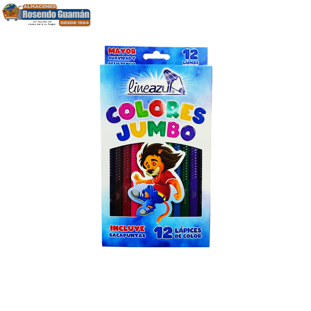 Lapices De Colores Linea Azul12U Jumbo