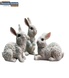Adorno Decora Conejos 3U Ref:Agj-303 -9.5/6*8/7*7Cm