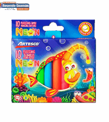 Plastilina Artesco 10U Jumbo Neon