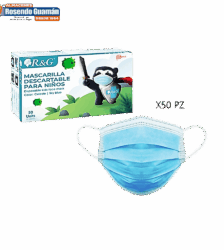 Mascarilla 50 Uni Niños Desechable R&G Alessa